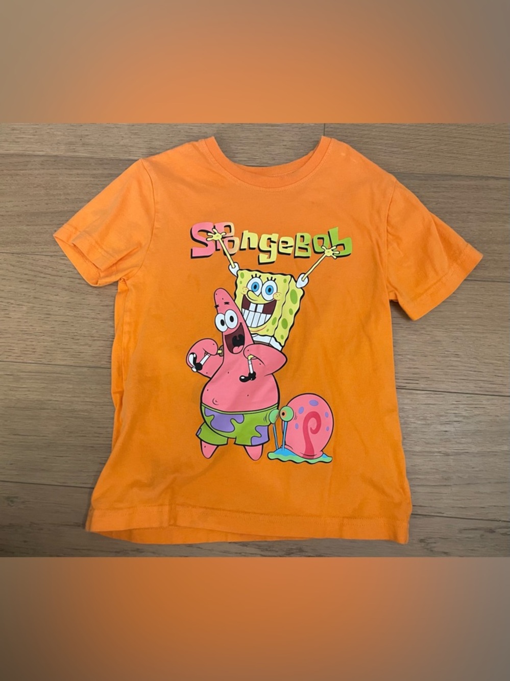 SpongeBob SquarePants Orange Graphic Tee Kids Size 5/6
